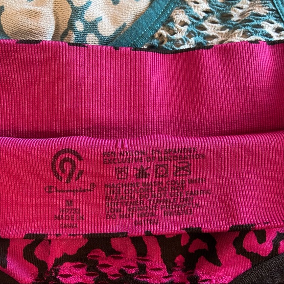 Lot of 2 Champion Sports Bra Teal & Magenta Patterned Small / Medium - Picture 2 of 6